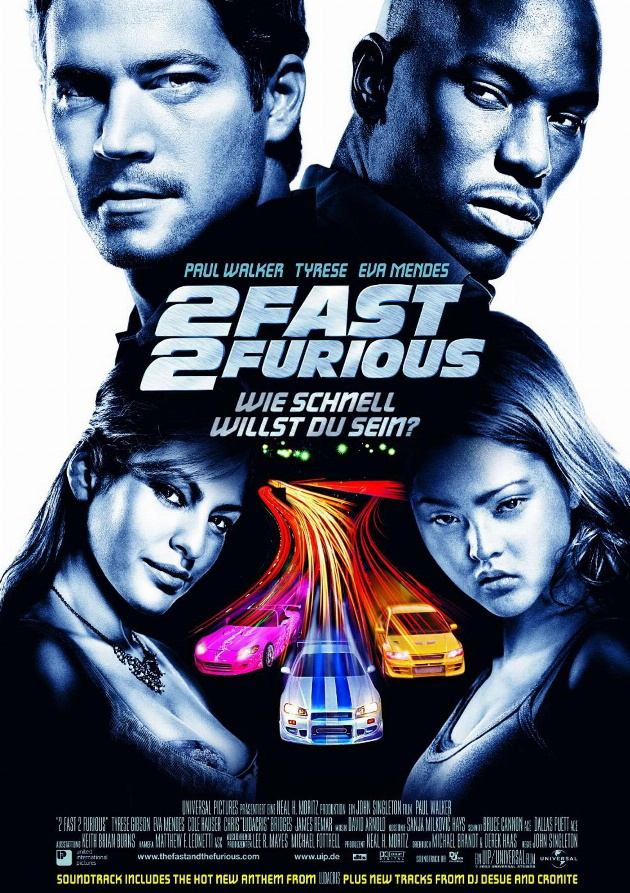 Filmplakat 2 Fast 2 Furious