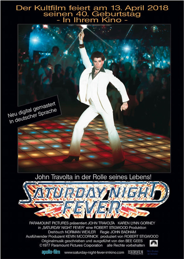 Filmplakat Saturday Night Fever (Nur Samstag Nacht)