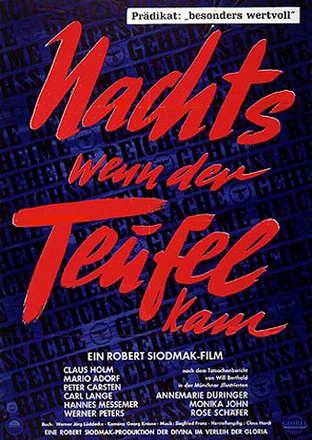 Filmplakat Nachts, wenn der Teufel kam